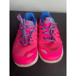 Nike Free 5.0 Kids Running Shoes Pink Blue 13C 644449-601 Sneaker